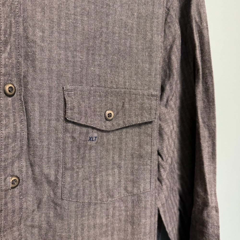 American Eagle Mens Gray Long Sleeve Flannel Shirt XLT NWT - Picture 11 of 11